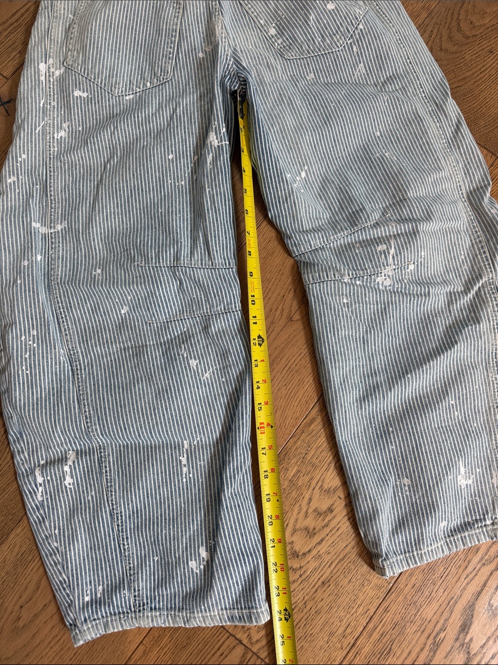 We The Free Light Blue Striped Barrel Jeans - Picture 9 of 11